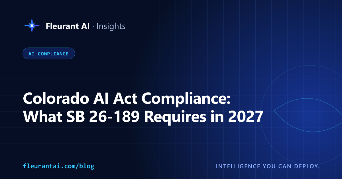 Cover image for an article explaining Colorado AI Act compliance under SB 26-189, the automated decision-making technology law that applies from January 1, 2027