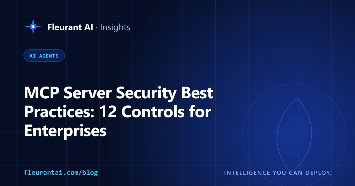 Cover image for an article on MCP server security best practices with a 12-control checklist for enterprises